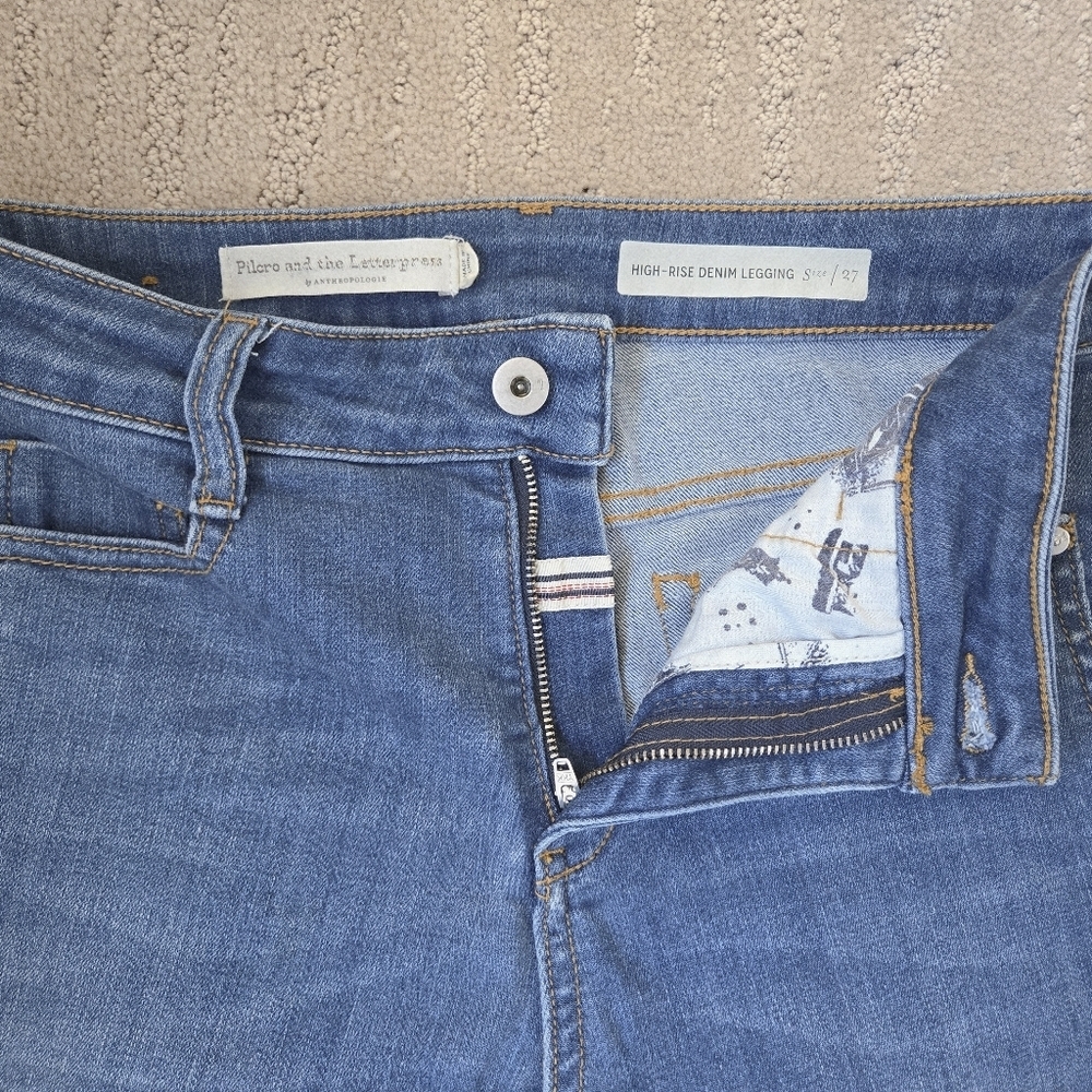 Anthropologie Pilcro High Rise Denim Jeans 27 Trending Skinny 2026 Stretch Clean